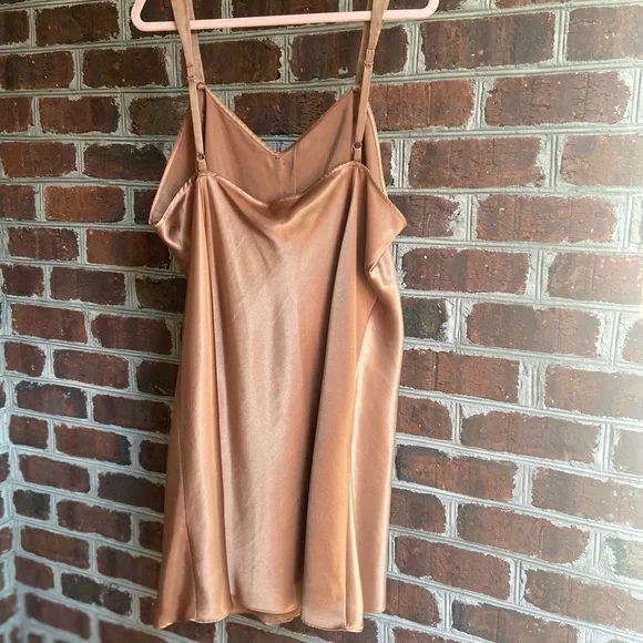 Inner Most Gold Satin Nightie, Size 3X - Picture 4 of 6
